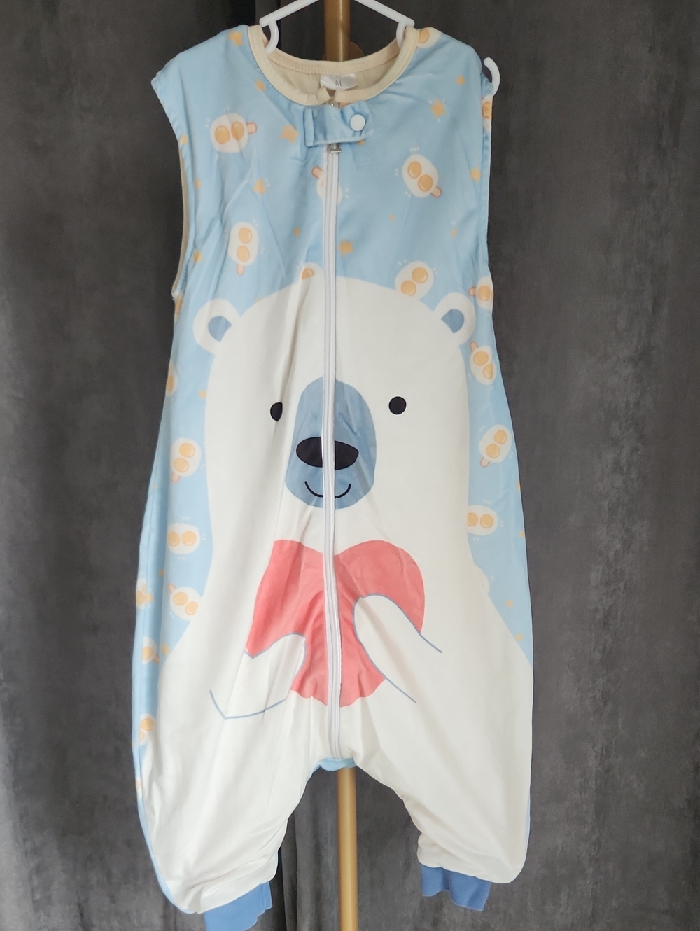 Michlel Multicolor Logo Baby Garment in Cream